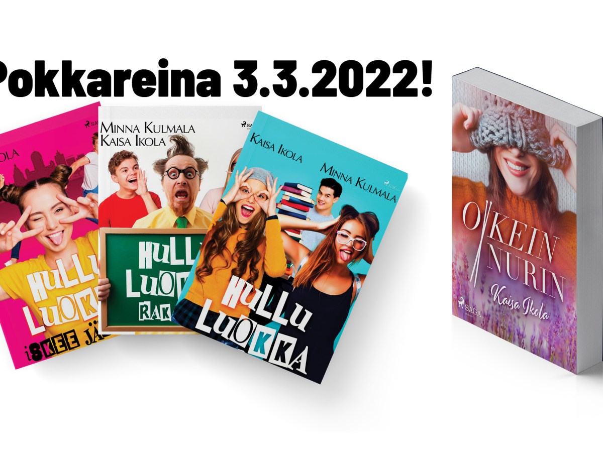 Oikein nurin ja kolme ensimmäistä hullua luokkaa pokkareina&nbsp;3.3.2022